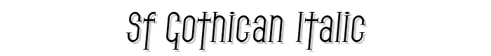 SF Gothican Italic font